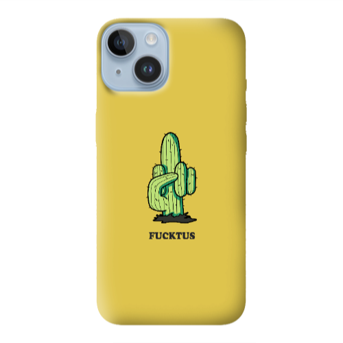 Apple iPhone 14 Plus Green Cactus Yellow Colored Silicone TPU Θήκη