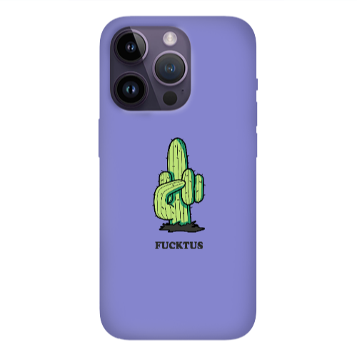 Apple iPhone 14 Pro  Green Cactus Purple Colored Silicone TPU Θήκη