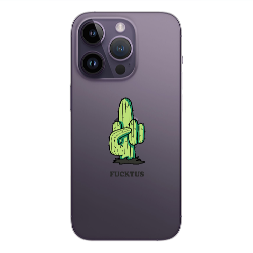 Apple iPhone 14 Pro  Green Cactus Transparent Silicone TPU Θήκη