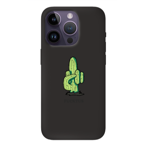 Apple iPhone 14 Pro  Green Cactus Black Colored Silicone TPU Θήκη
