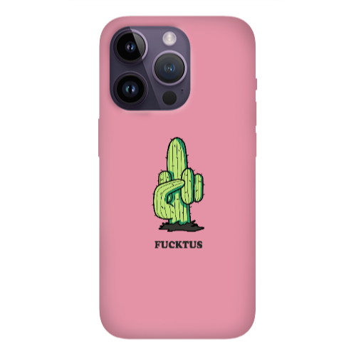 Apple iPhone 14 Pro Max Green Cactus Pink Colored Silicone TPU Θήκη