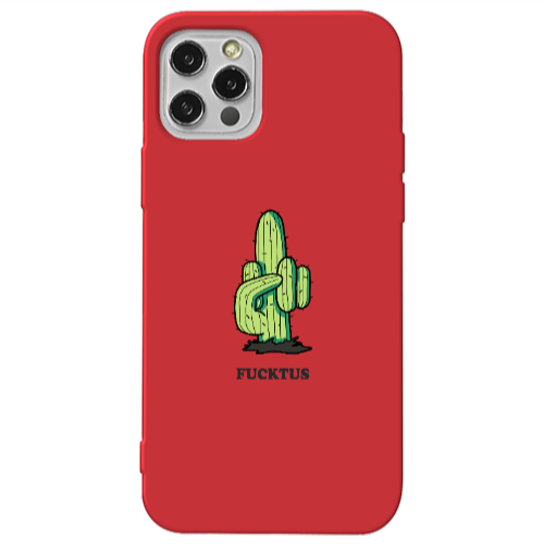 Apple iPhone 13 Pro Green Cactus Red Colored Silicone TPU Θήκη