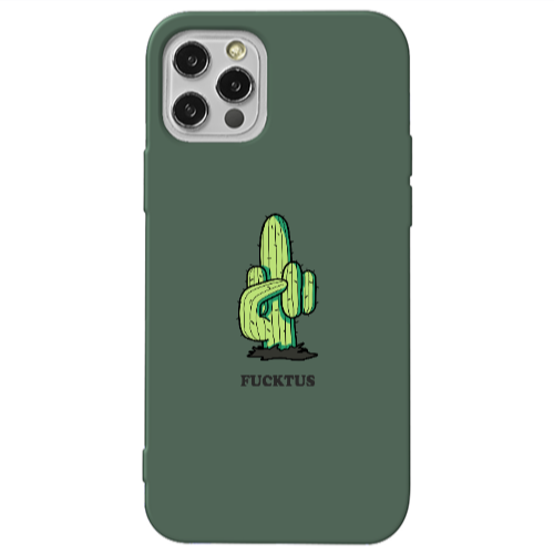 Apple iPhone 13 Pro Green Cactus Dark Green Colored Silicone TPU Θήκη