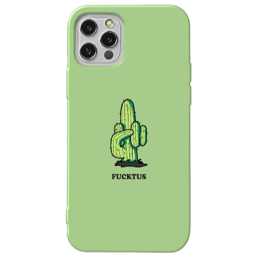 Apple iPhone 12 Pro Green Cactus Light Green Colored Silicone TPU Θήκη