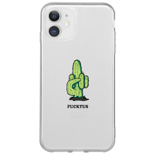 Apple iPhone 12 Mini Green Cactus Transparent Silicone TPU Θήκη