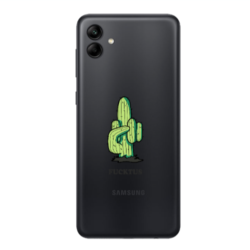 Samsung A04 Green Cactus Transparent Silicone TPU Θήκη