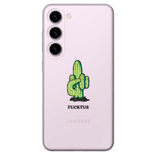 Samsung S23 Green Cactus Transparent Silicone TPU Θήκη