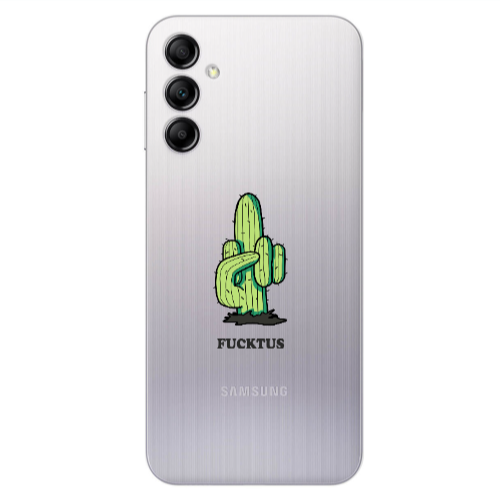 Samsung A14 5G Green Cactus Transparent Silicone TPU Θήκη