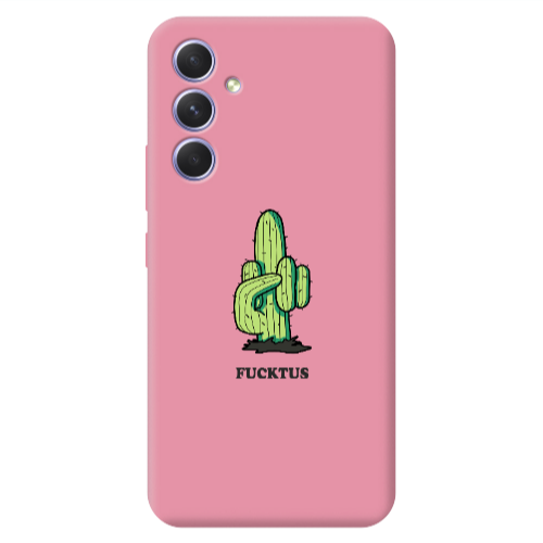 Samsung A54 Green Cactus Pink Colored Silicone TPU Θήκη