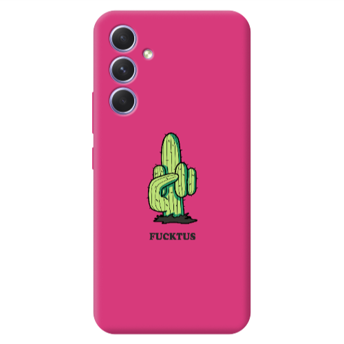 Samsung A54 Green Cactus Fuchsia Colored Silicone TPU Θήκη