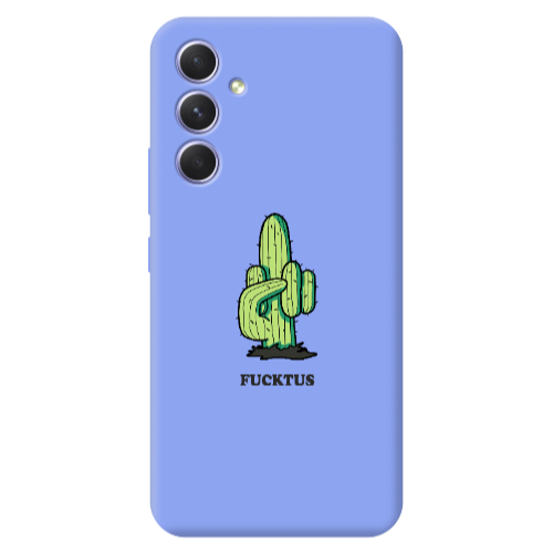 Samsung A54 Green Cactus Light Purple Colored Silicone TPU Θήκη