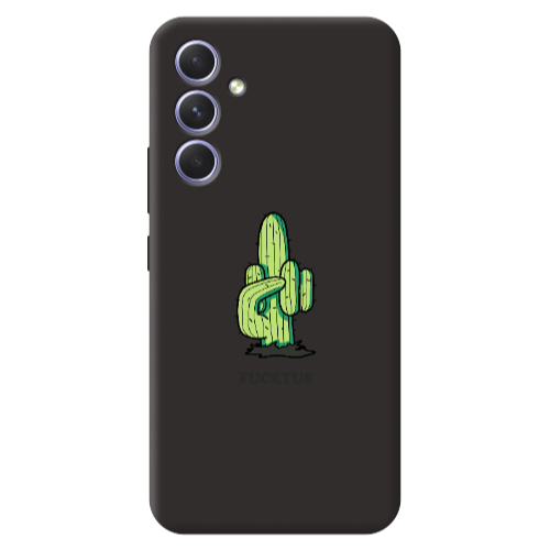 Samsung A54 Green Cactus Black Colored Silicone TPU Θήκη
