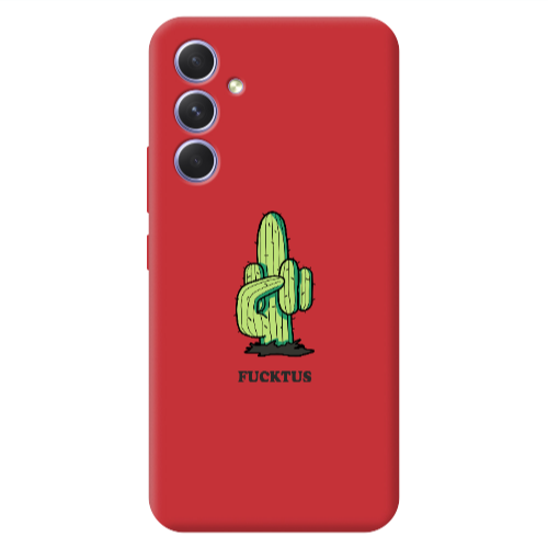 Samsung A54 Green Cactus Red Colored Silicone TPU Θήκη