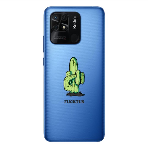 Xiaomi Poco C40 Green Cactus Transparent Silicone TPU Θήκη