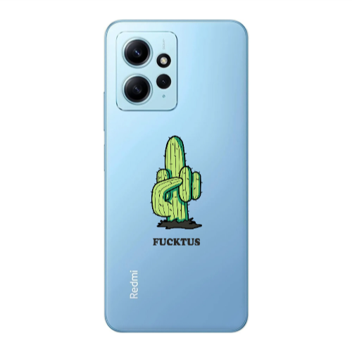 Xiaomi Redmi Note 12 4G Green Cactus Transparent Silicone TPU Θήκη
