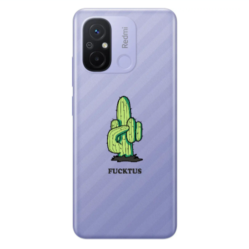 Xiaomi Redmi 12C Green Cactus Transparent Silicone TPU Θήκη