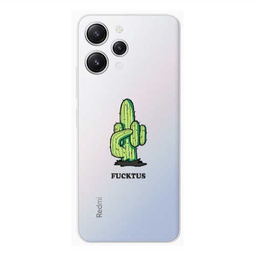 Xiaomi Redmi 12 Green Cactus Transparent Silicone TPU Θήκη