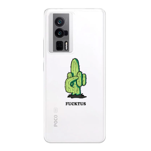 Xiaomi Poco F5 Pro Green Cactus Transparent Silicone TPU Θήκη
