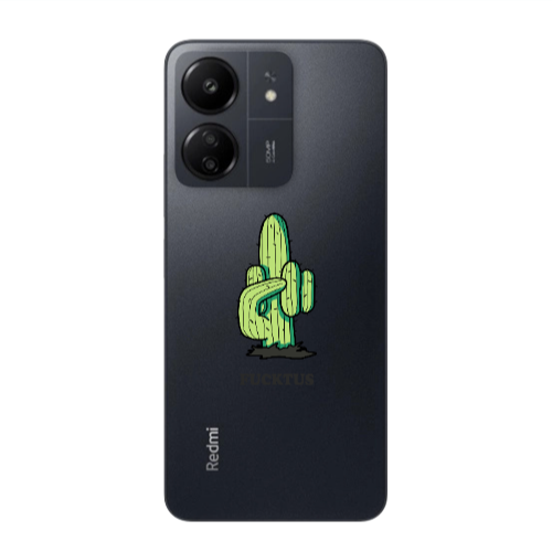 Xiaomi Redmi 13C Green Cactus Transparent Silicone TPU Θήκη
