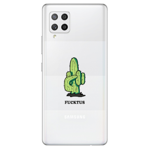Samsung A42 5G Green Cactus Transparent Silicone TPU Θήκη