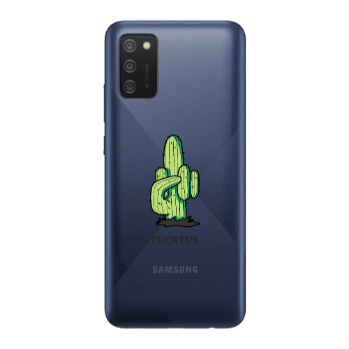 Samsung A02s Green Cactus Transparent Silicone TPU Θήκη