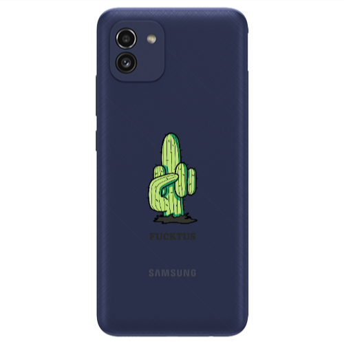 Samsung A03 Green Cactus Transparent Silicone TPU Θήκη