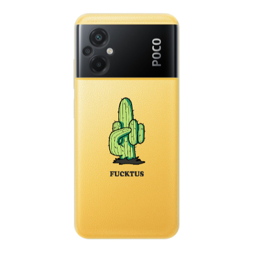 Xiaomi Poco M5 Green Cactus Transparent Silicone TPU Θήκη