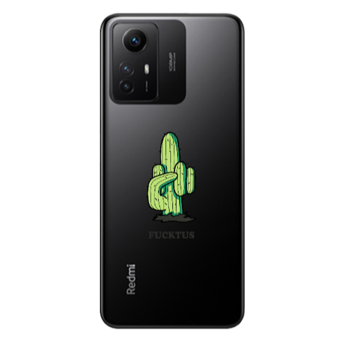 Xiaomi Redmi Note 12s Green Cactus Transparent Silicone TPU Θήκη