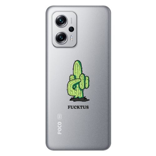 Xiaomi Poco X4 GT Green Cactus Transparent Silicone TPU Θήκη