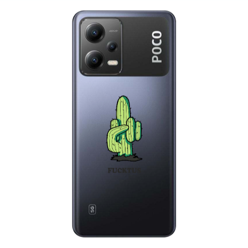 Xiaomi Poco X5 Green Cactus Transparent Silicone TPU Θήκη