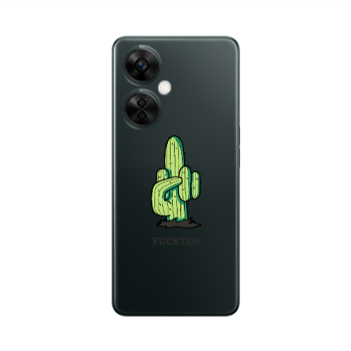 Oneplus Nord CE 3 Lite 5G Green Cactus Transparent Silicone TPU Θήκη