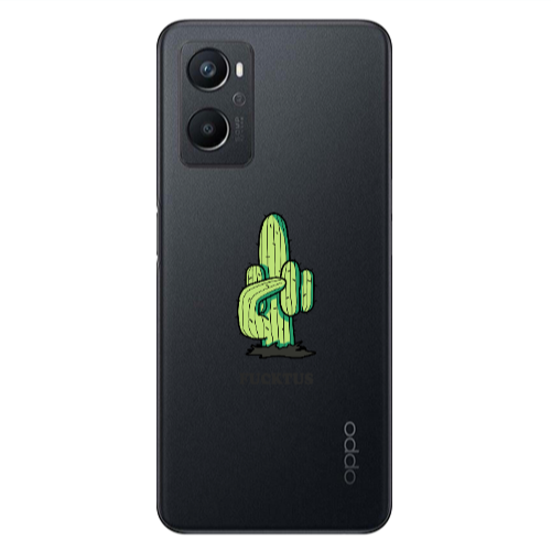 Oppo A 96 Green Cactus Transparent Silicone TPU Θήκη