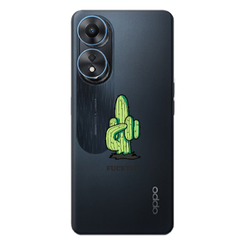 Oppo A 98 Green Cactus Transparent Silicone TPU Θήκη