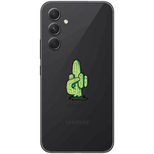 Samsung Galaxy A25 Green Cactus Transparent Silicone TPU Θήκη