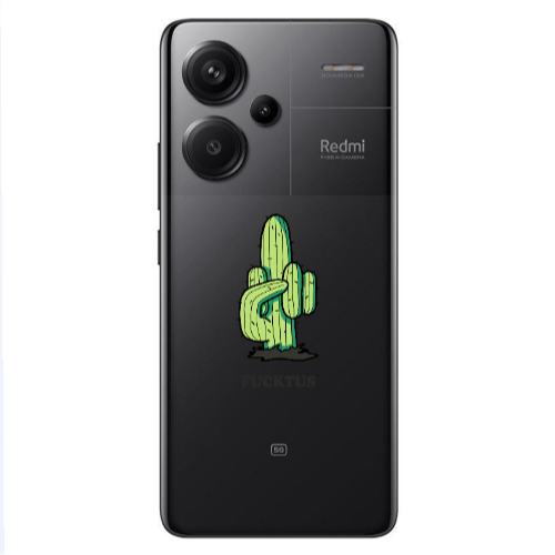 Xiaomi Redmi Note 13 Pro+ 5G  Green Cactus Transparent Silicone TPU Θήκη