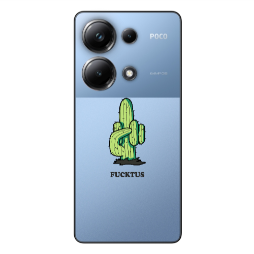 Xiaomi Poco M6 Pro 4G Green Cactus Transparent Silicone TPU Θήκη