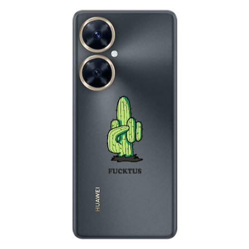 Huawei Nova 11i Green Cactus Transparent Silicone TPU Θήκη