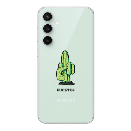 Samsung S24 Green Cactus Transparent Silicone TPU Θήκη
