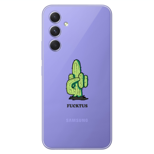 Samsung A55 Green Cactus Transparent Silicone TPU Θήκη