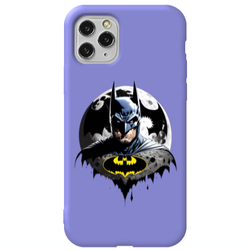 Apple iPhone 11 Pro Batman 3 Purple Colored Silicone TPU Θήκη