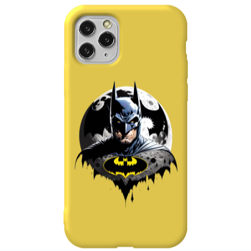 Apple iPhone 11 Pro Batman 3 Yellow Colored Silicone TPU Θήκη