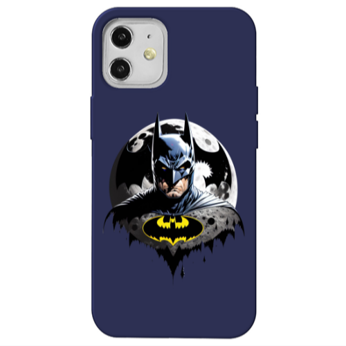 Apple iPhone 12 Batman 3 Dark blue Colored Silicone TPU Θήκη