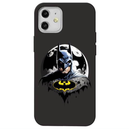 Apple iPhone 12 Batman 3 Black Colored Silicone TPU Θήκη