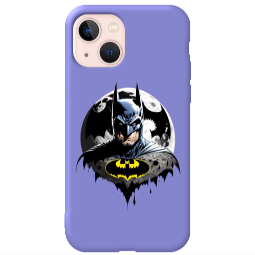 Apple iPhone 13 Batman 3 Purple Colored Silicone TPU Θήκη