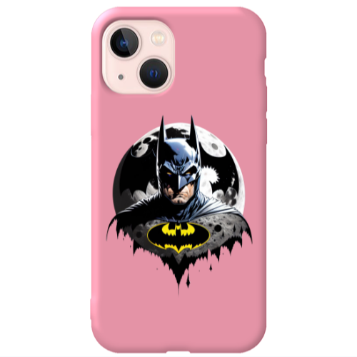 Apple iPhone 13 Batman 3 Pink Colored Silicone TPU Θήκη