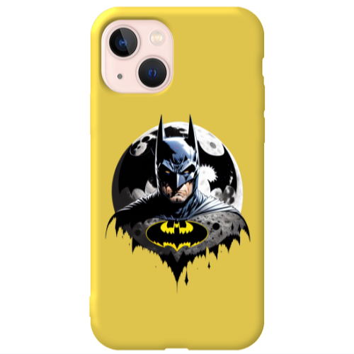 Apple iPhone 13 Batman 3 Yellow Colored Silicone TPU Θήκη