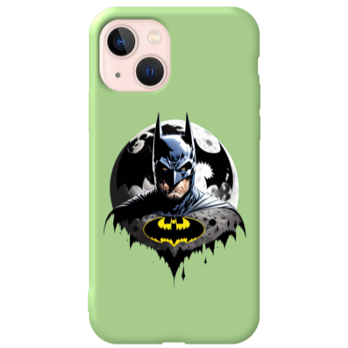 Apple iPhone 13 Batman 3 Light Green Colored Silicone TPU Θήκη
