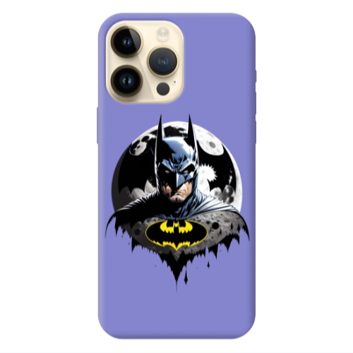 Apple iPhone 13 Pro Max Batman 3 Purple Colored Silicone TPU Θήκη