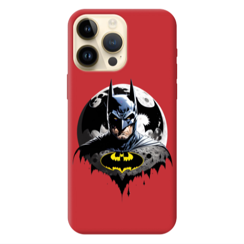 Apple iPhone 13 Pro Max Batman 3 Red Colored Silicone TPU Θήκη