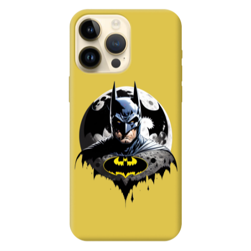 Apple iPhone 13 Pro Max Batman 3 Yellow Colored Silicone TPU Θήκη